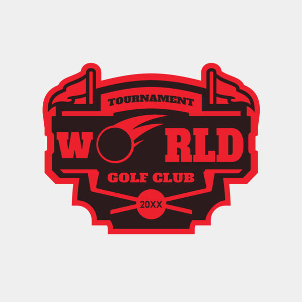World Tournament Golf club logo template Thumbnail