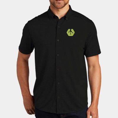 Embroidered front crest icon - Gravitate Full Button Polo Thumbnail
