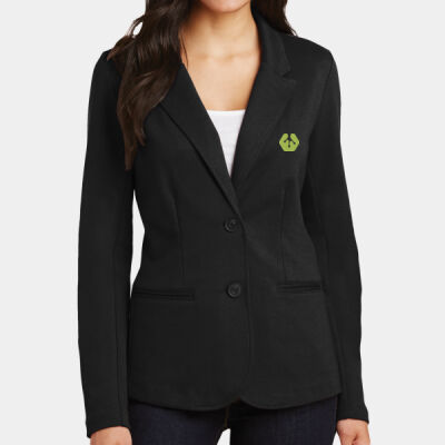 Embroidered front crest icon - Ladies Knit Blazer Thumbnail