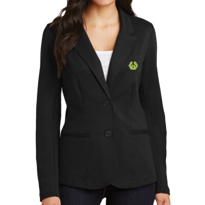 Embroidered front crest icon - Ladies Knit Blazer Thumbnail