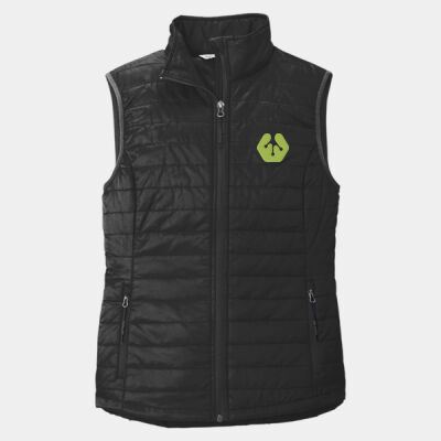 Front crest icon - Ladies Packable Puffy Vest Thumbnail