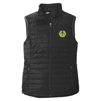 Front crest icon - Ladies Packable Puffy Vest Thumbnail