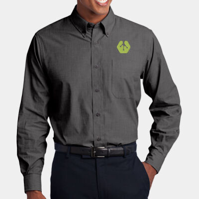 Embroidered front crest icon - Tall Crosshatch Easy Care Shirt Thumbnail