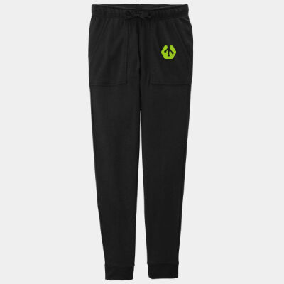 Printed Left Leg Top and Bottom - ® Ladies PosiCharge ® Tri Blend Wicking Fleece Jogger Thumbnail