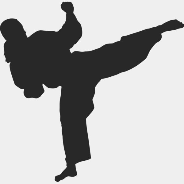 Martial Arts Fighter Silhouette 5 Thumbnail