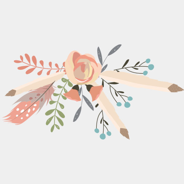 Watercolor Flower Feathers 1 Thumbnail